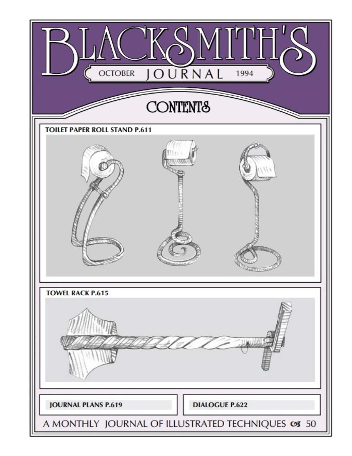 Cover image of Blacksmith's Journal with toilet paper stand article.