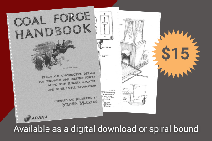 Image of the Coal Forge Handbook which includes 9 forge design and a few extra schematics. Available as a digital download or spiral bound.